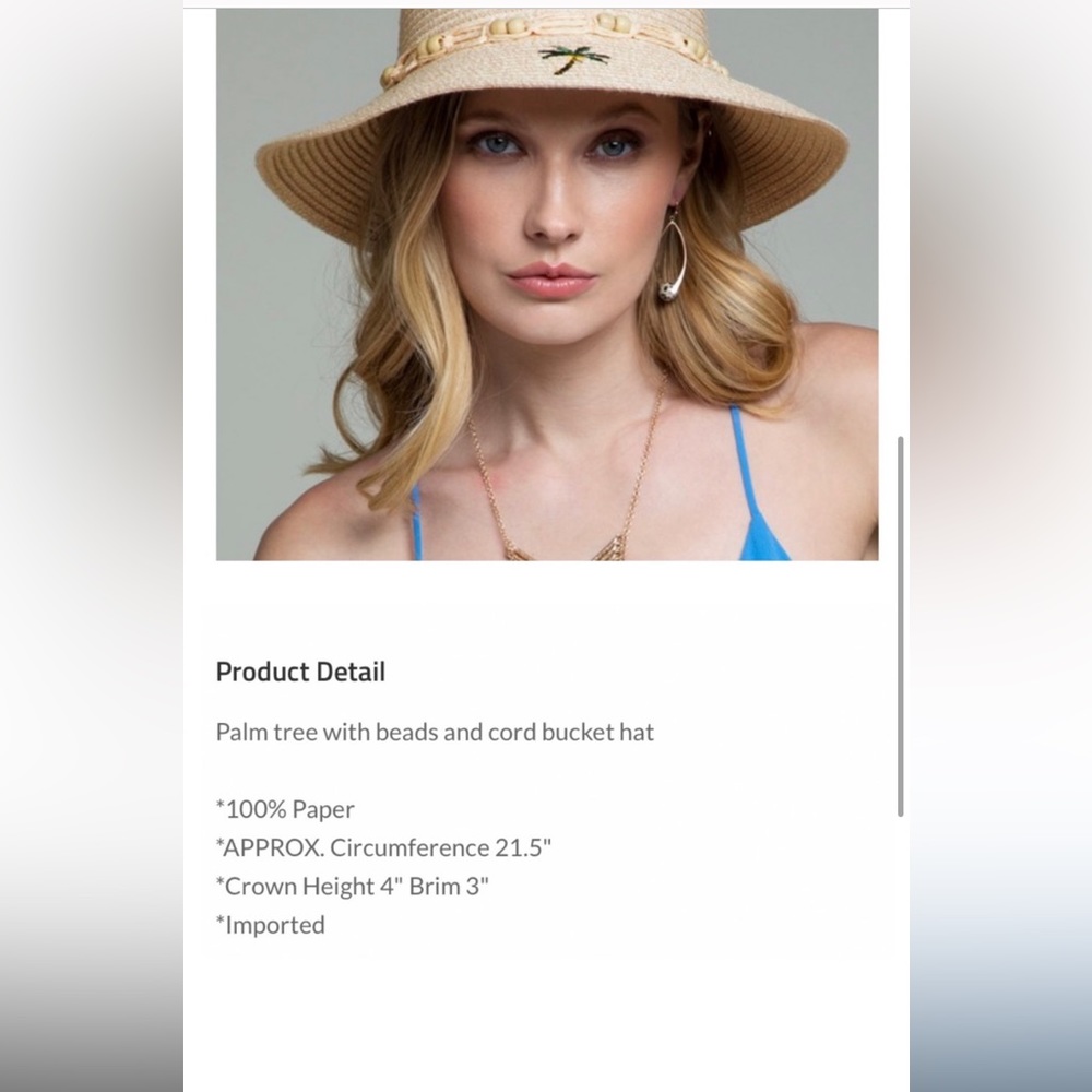 🛍️👠Nwt sun hat with palm trees 🛍️